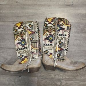 Tribal Patterned Western Boots